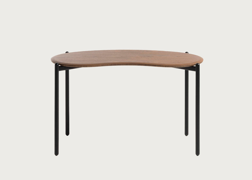 Lunat Desk Walnut Top Black Base