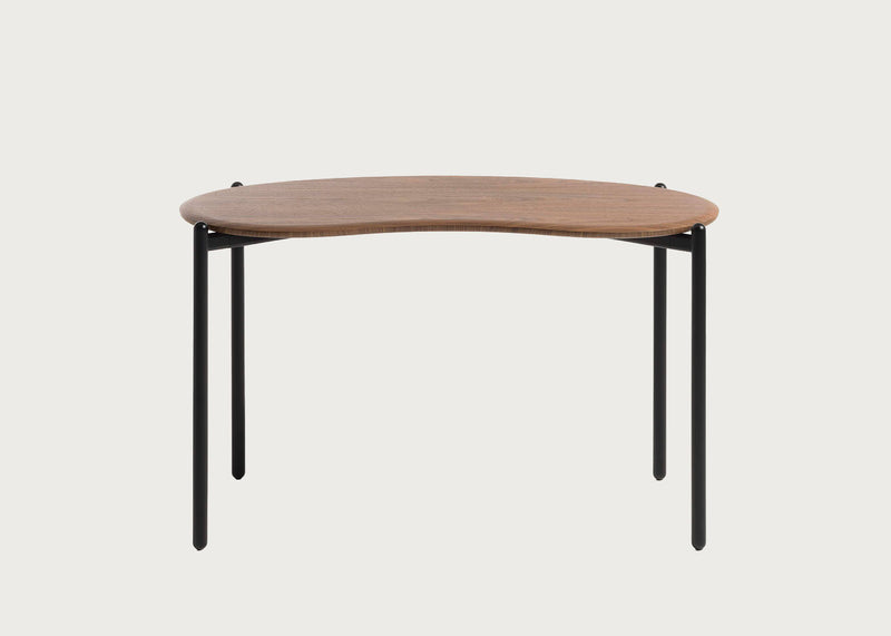 Lunat Desk Walnut Top Black Base