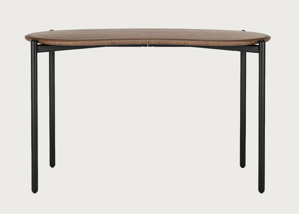 Lunat Desk Walnut Top Black Base