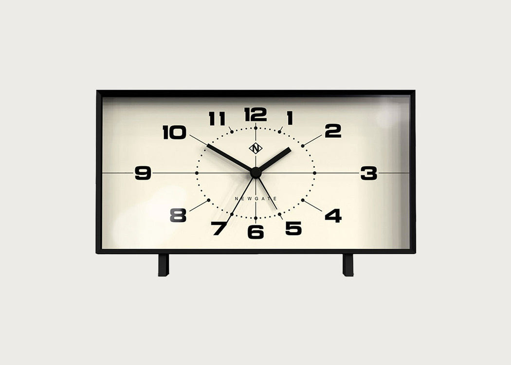 Wideboy Alarm Clock in Black with White face