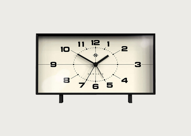Wideboy Alarm Clock in Black with White face