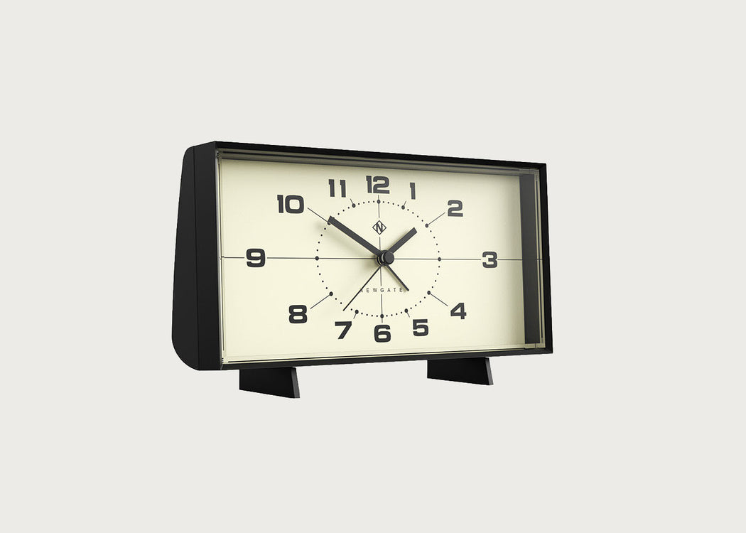 Wideboy Alarm Clock in Black with White face