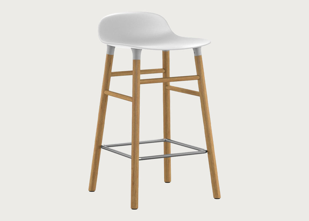 Form Barstool with Plastic Seat