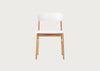 Herit Dining Chair Spectrum White Leather Oak Legs