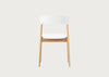 Herit Dining Chair Spectrum White Leather Oak Legs