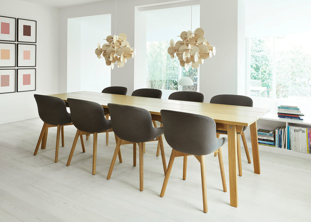 Hyg Chair Grey Shell Oak Legs