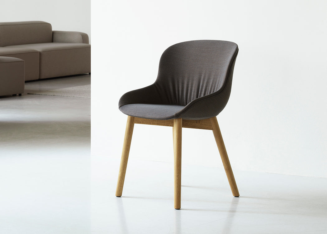 Hyg Chair Grey Shell Oak Legs