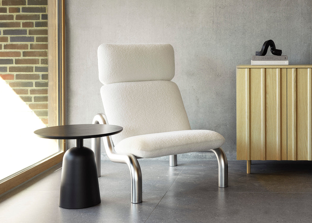 Turn Side Table Black Top
