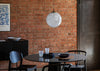 Speckled Glass Pendant Light White