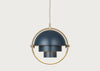 Multi-Lite Pendant Light Brass Frame Small