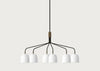 Howard Chandelier 6 Arm Bone China