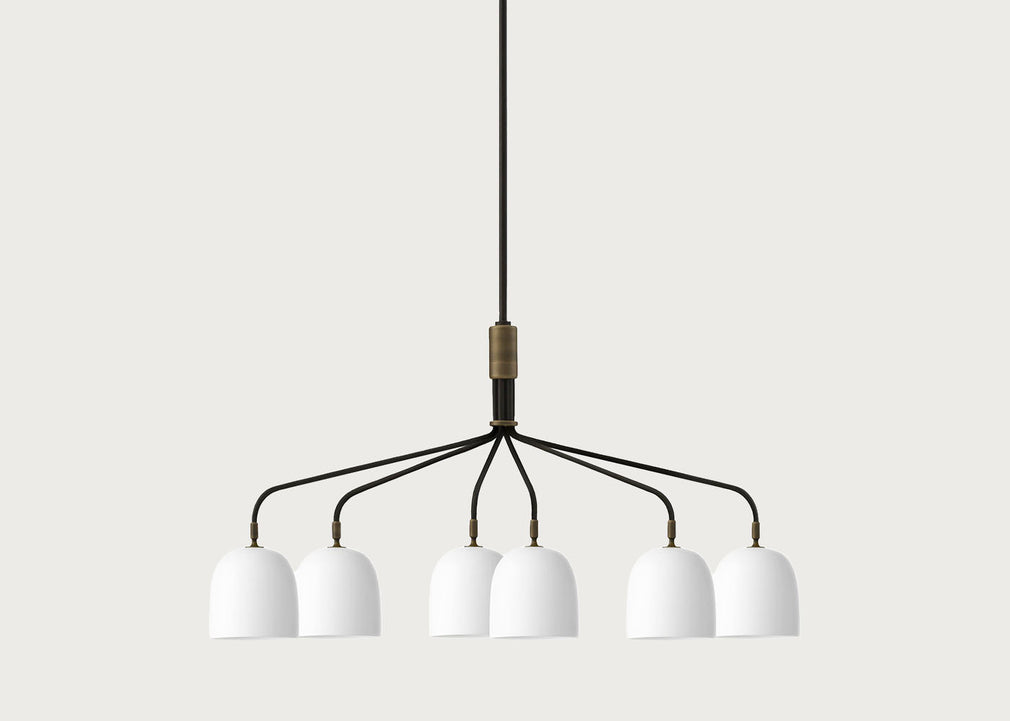 Howard Chandelier 6 Arm Bone China