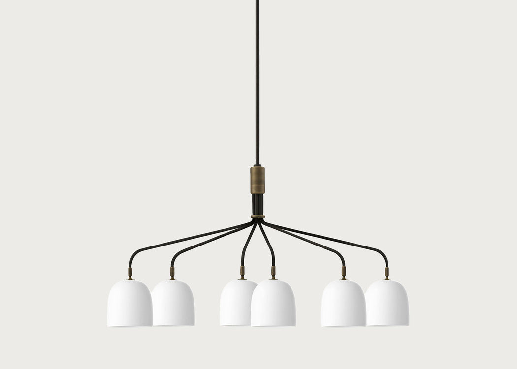 Howard Chandelier 6 Arm Bone China