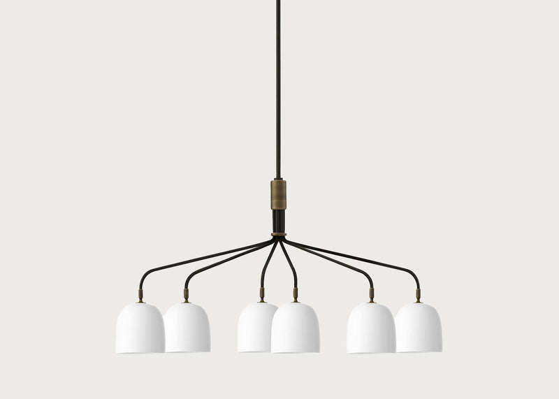 Howard Chandelier 6 Arm Bone China