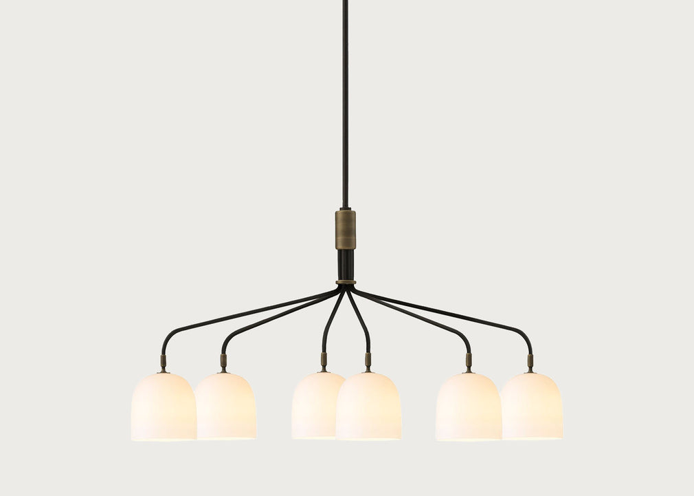 Howard Chandelier 6 Arm Bone China