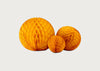 Honeycomb Ball Decoration Topaz Set of 3