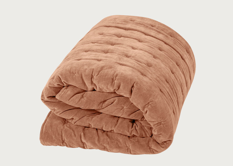Velvet Quilt Dusky Pink
