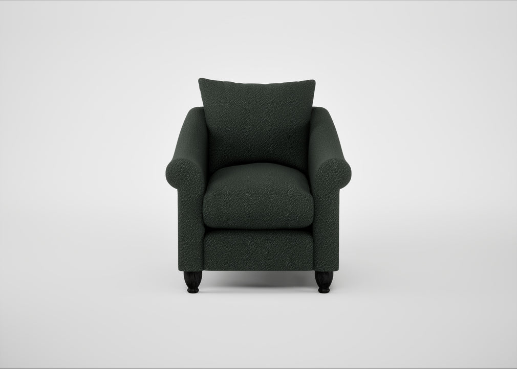 Devon Armchair Boucle Fern / Black