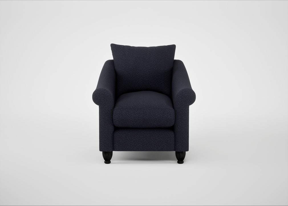 Devon Armchair Boucle Indigo / Black