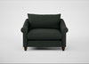 Devon Loveseat Boucle Fern / Walnut Stained