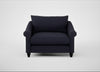 Devon Loveseat Boucle Indigo / Black