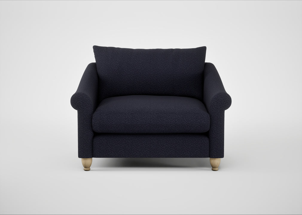 Devon Loveseat Boucle Indigo / Natural