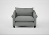 Devon Loveseat Boucle Steel / Black