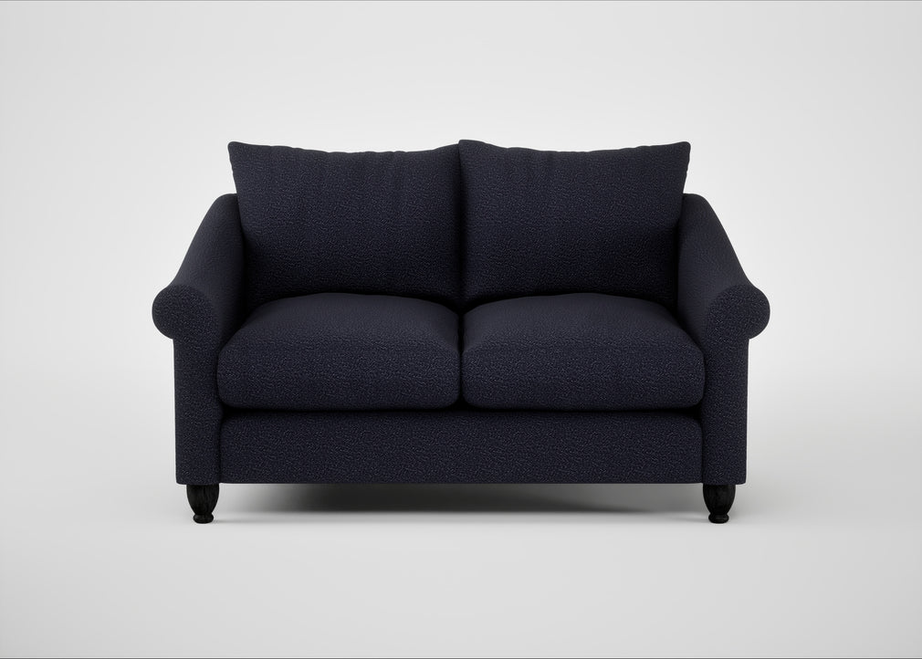 Devon 2 Seater Sofa Boucle Indigo / Black