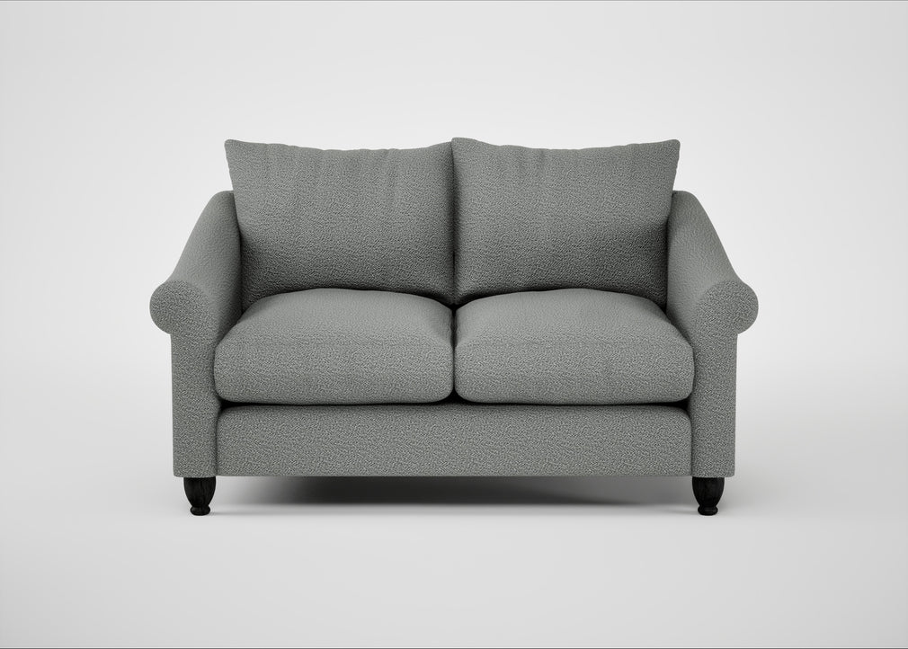 Devon 2 Seater Sofa Boucle Steel / Black