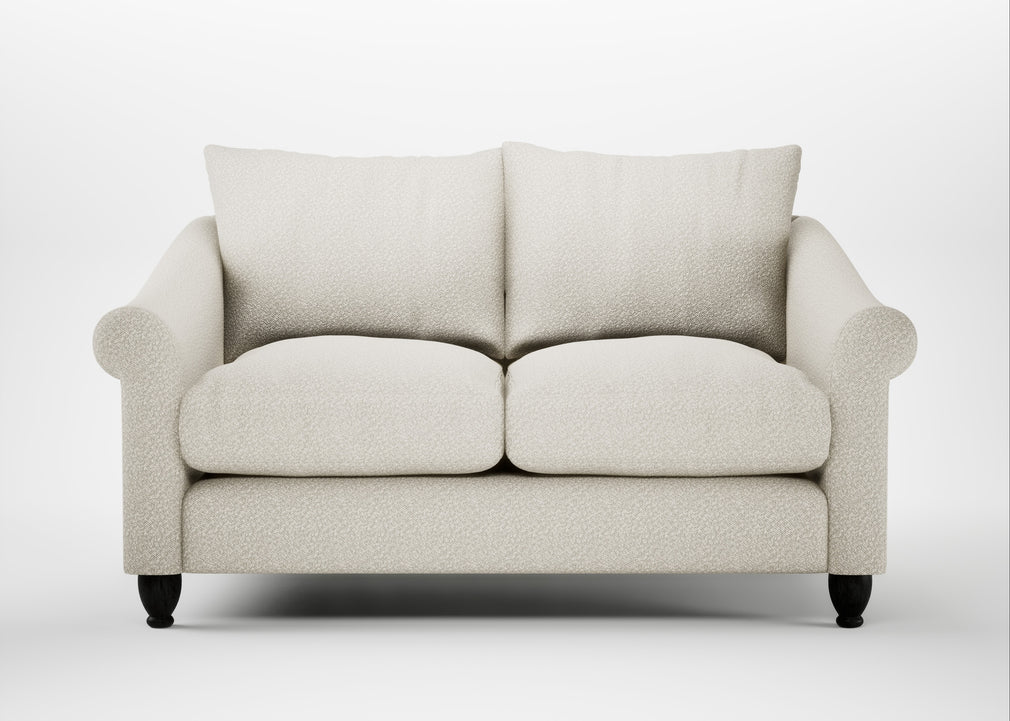 Devon 2 Seater Sofa Chunky Boucle Ecru / Black
