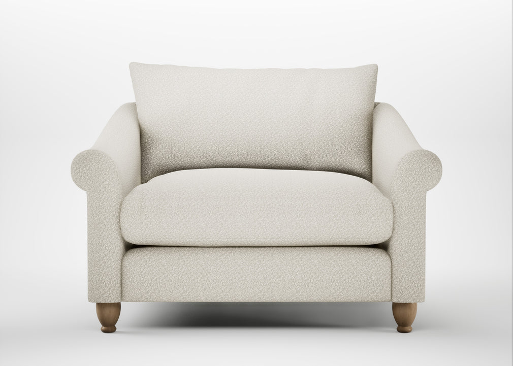 Devon Loveseat Chunky Boucle Ecru / Natural