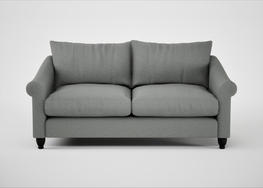 Devon 3 Seater Sofa Boucle Steel / Black