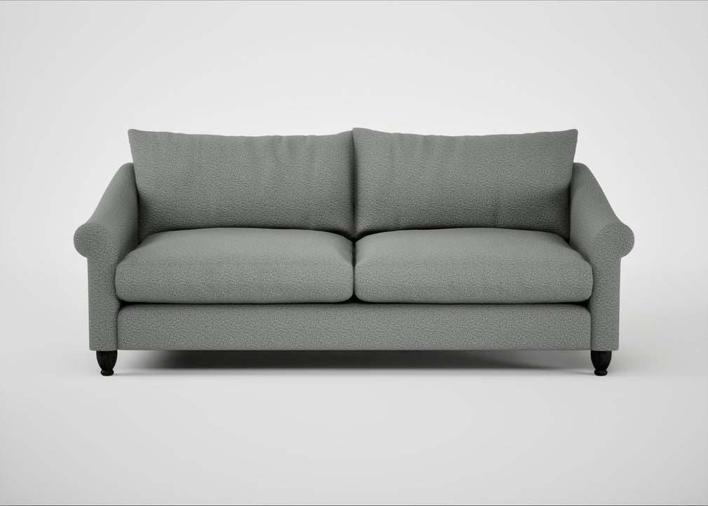 Devon 4 Seater Sofa Boucle Steel / Black
