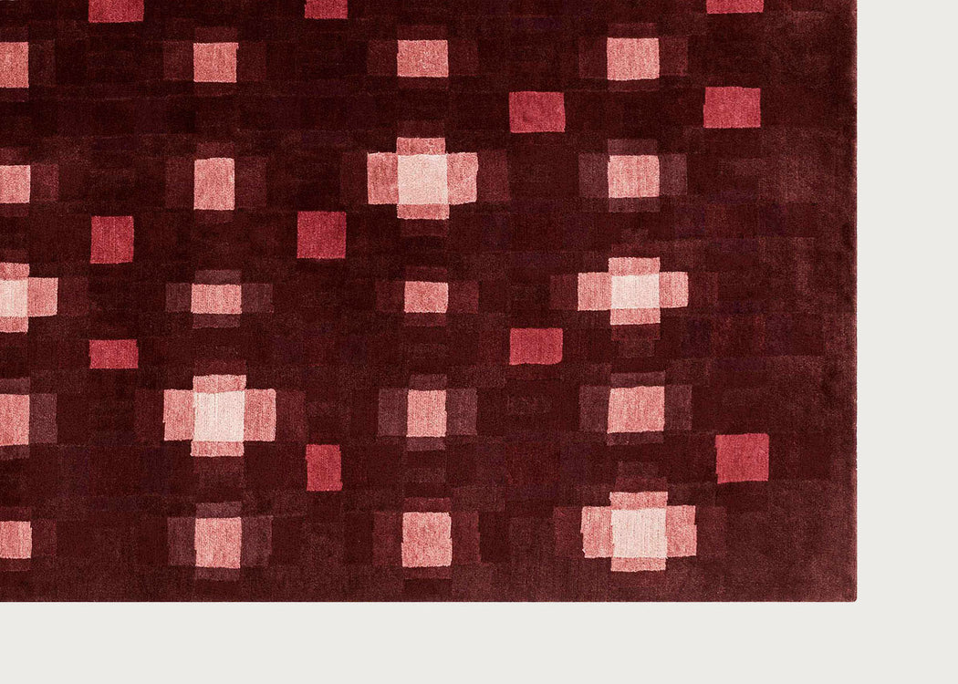 Echo Hand Knotted Rug Red 170 x 240cm
