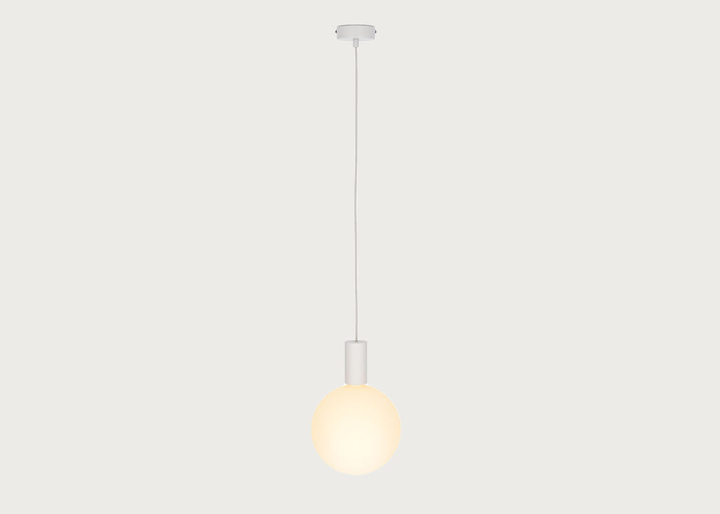 Alumina Single White Pendant Light Canopy