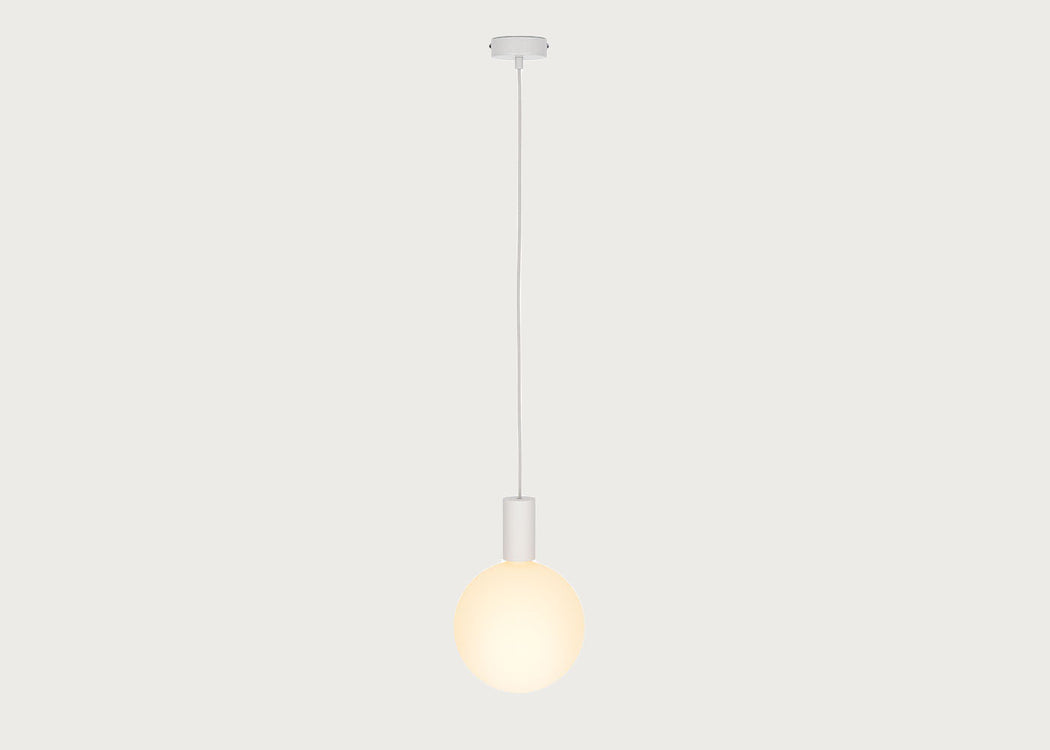 Alumina Single White Pendant Light Canopy