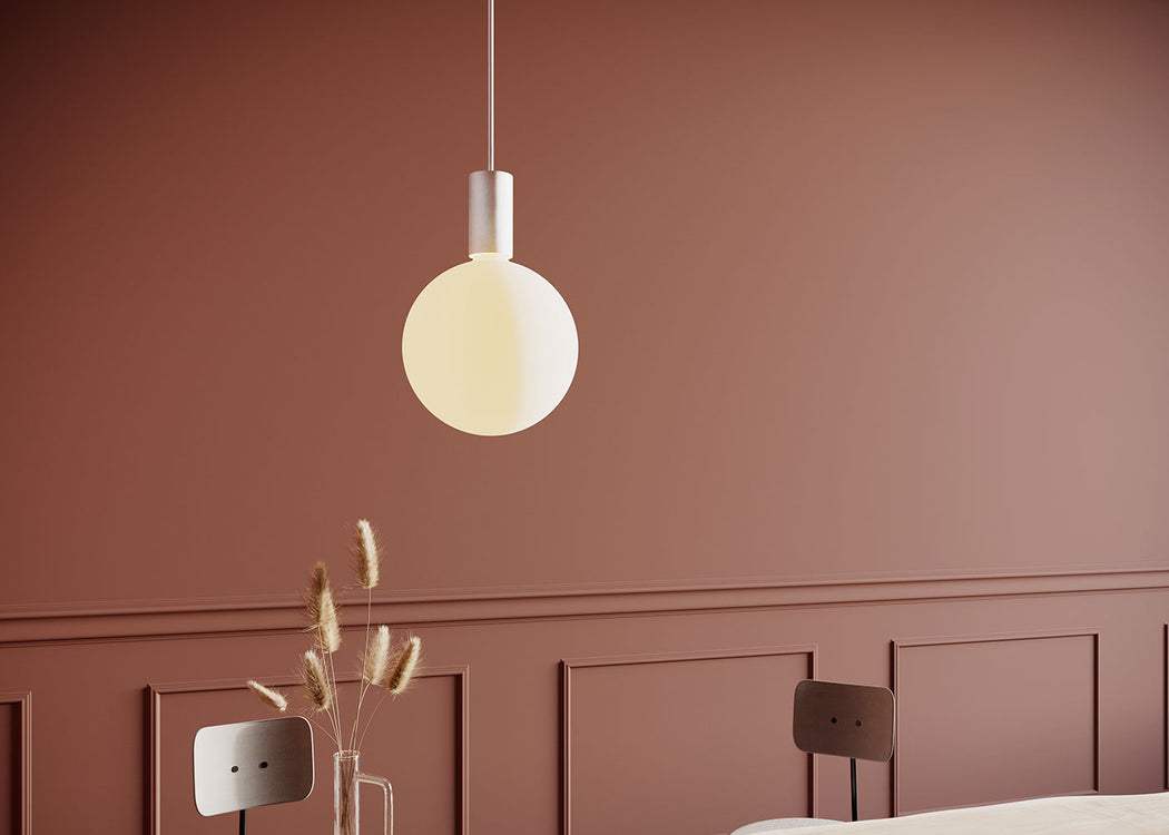 Alumina Single White Pendant Light Canopy