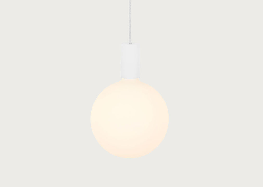 Alumina Single White Pendant Light Canopy
