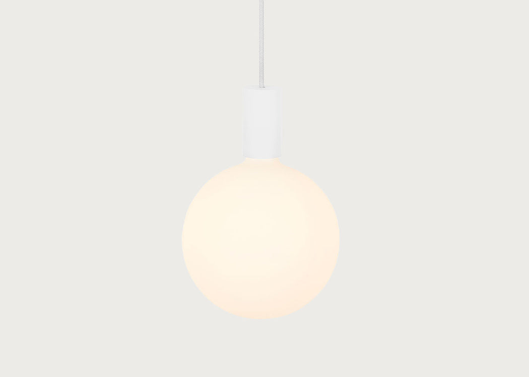 Alumina Single White Pendant Light Canopy