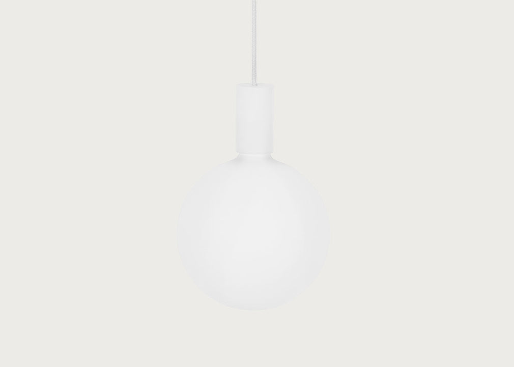 Alumina Single White Pendant Light Canopy
