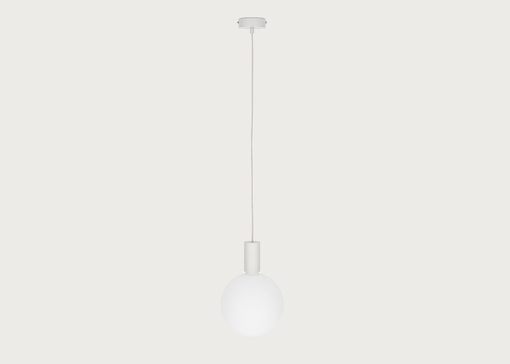 Alumina Single White Pendant Light Canopy
