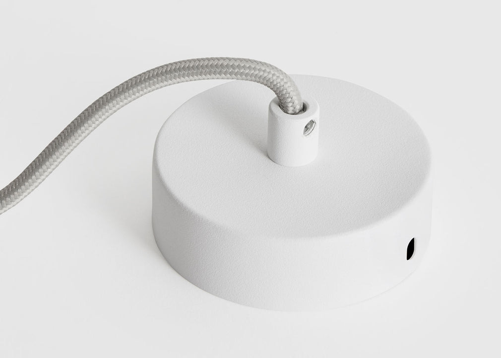 Alumina Single White Pendant Light Canopy