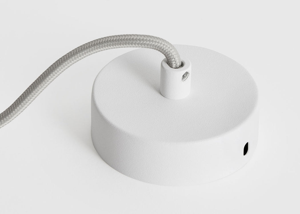 Alumina Single White Pendant Light Canopy