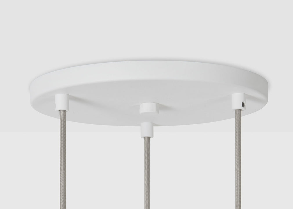Alumina Triple White Pendant Light Canopy