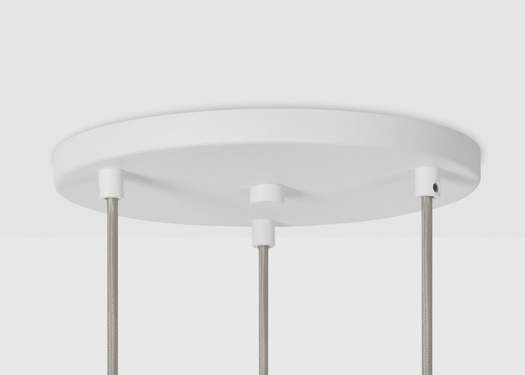 Alumina Triple White Pendant Light Canopy