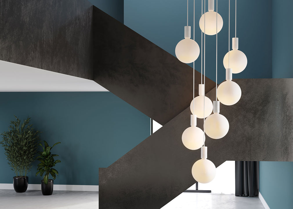 Alumina Large White 9 Pendant Light Canopy