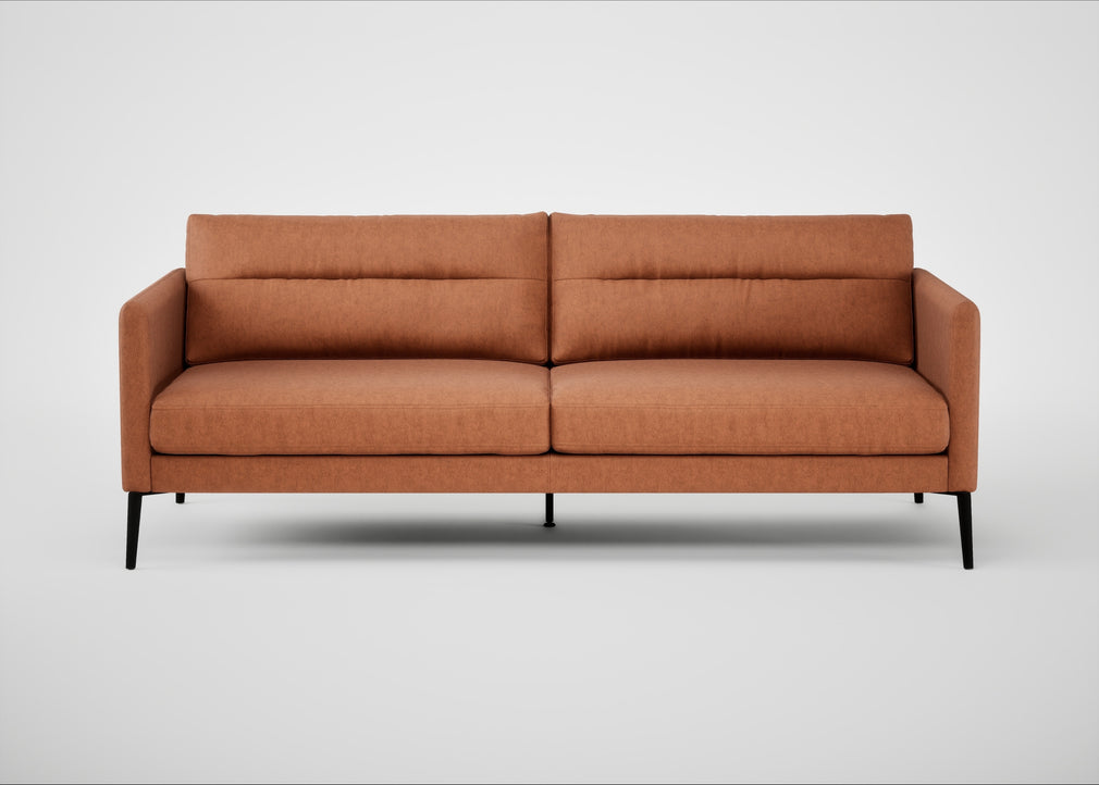 Altamura 3 Seater Sofa Old England Leather Cognac / Black