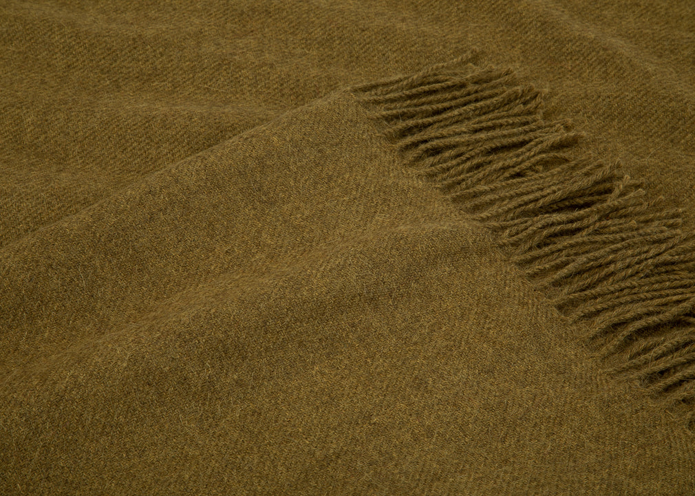 Pure Alpaca Throw Tobacco