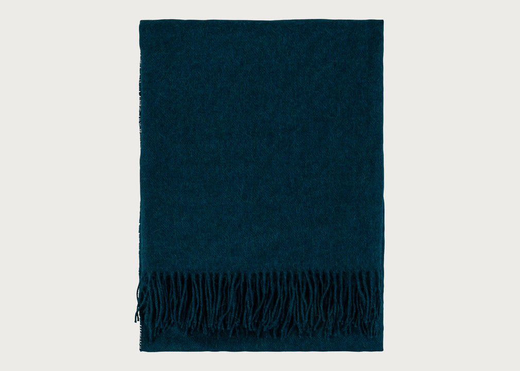 Pure Alpaca Throw Petrol