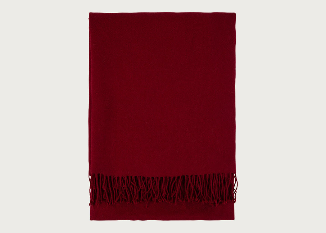 Pure Alpaca Throw Burgundy